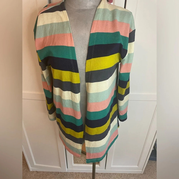 Grace & Emma Multicolor Striped Open Cardigan- Size S/M - Picture 1 of 4